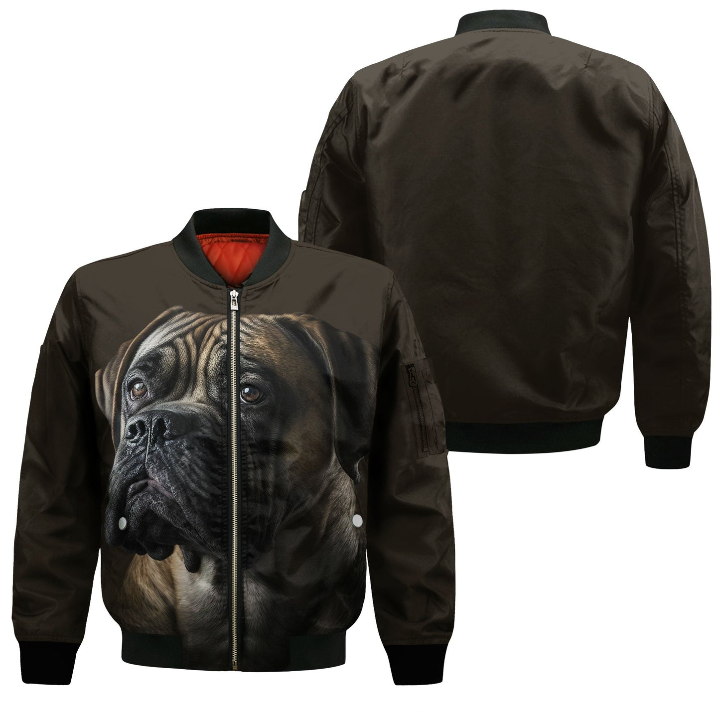Bullmastiff AI - Unisex 3D Graphic Bomber Jacket