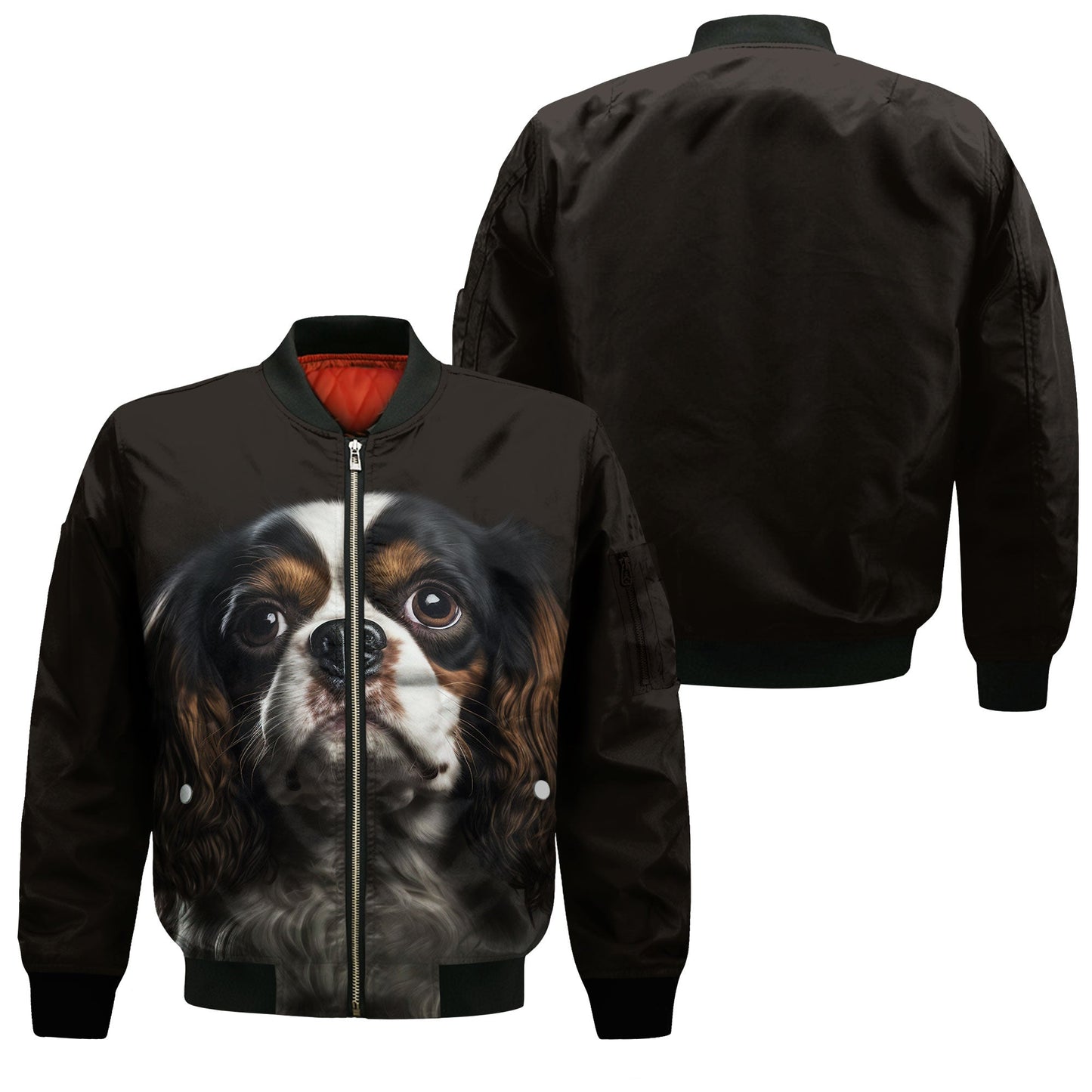 Cavalier King Charles Spaniel 2 AI - Unisex 3D Graphic Bomber Jacket