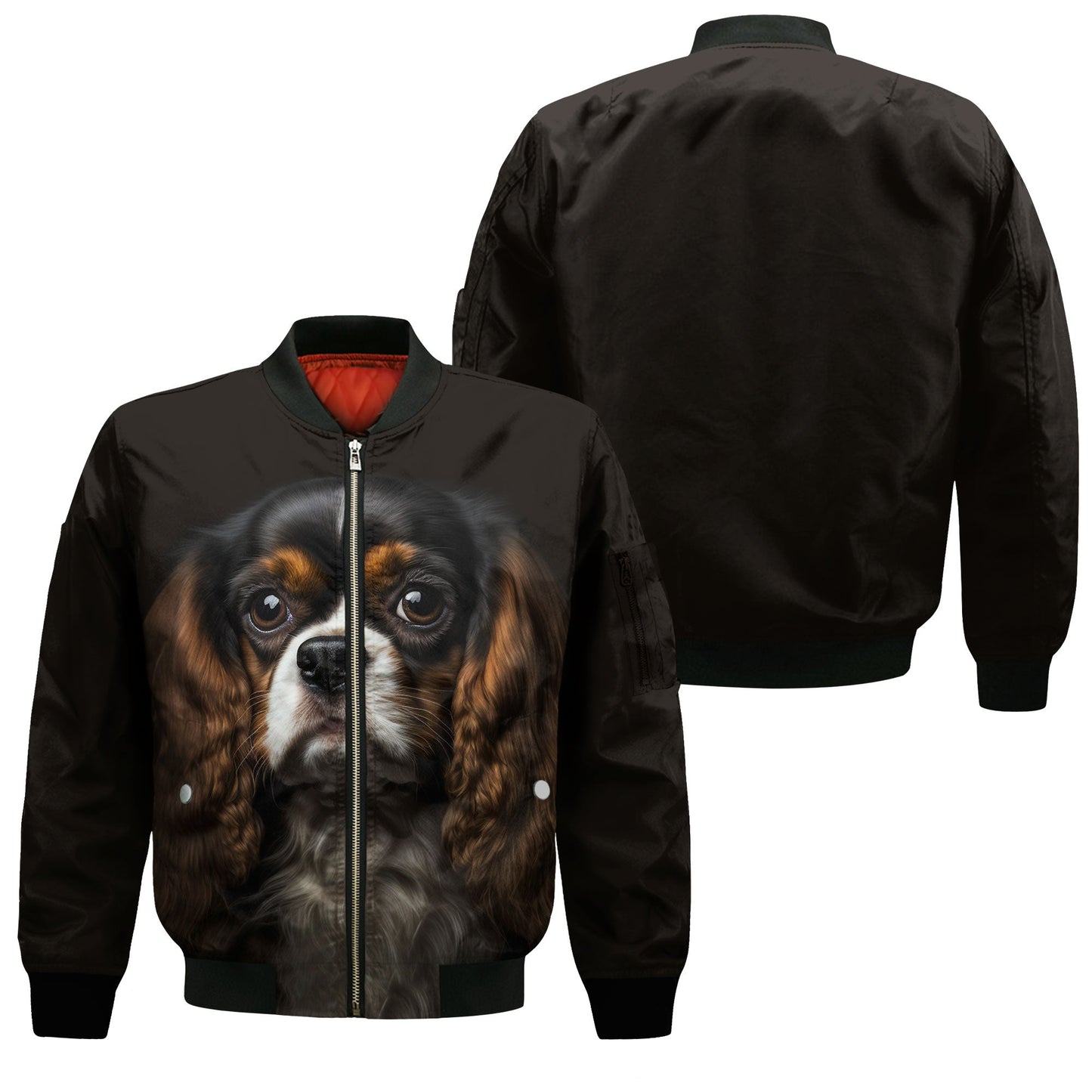 Cavalier King Charles Spaniel AI - Unisex 3D Graphic Bomber Jacket