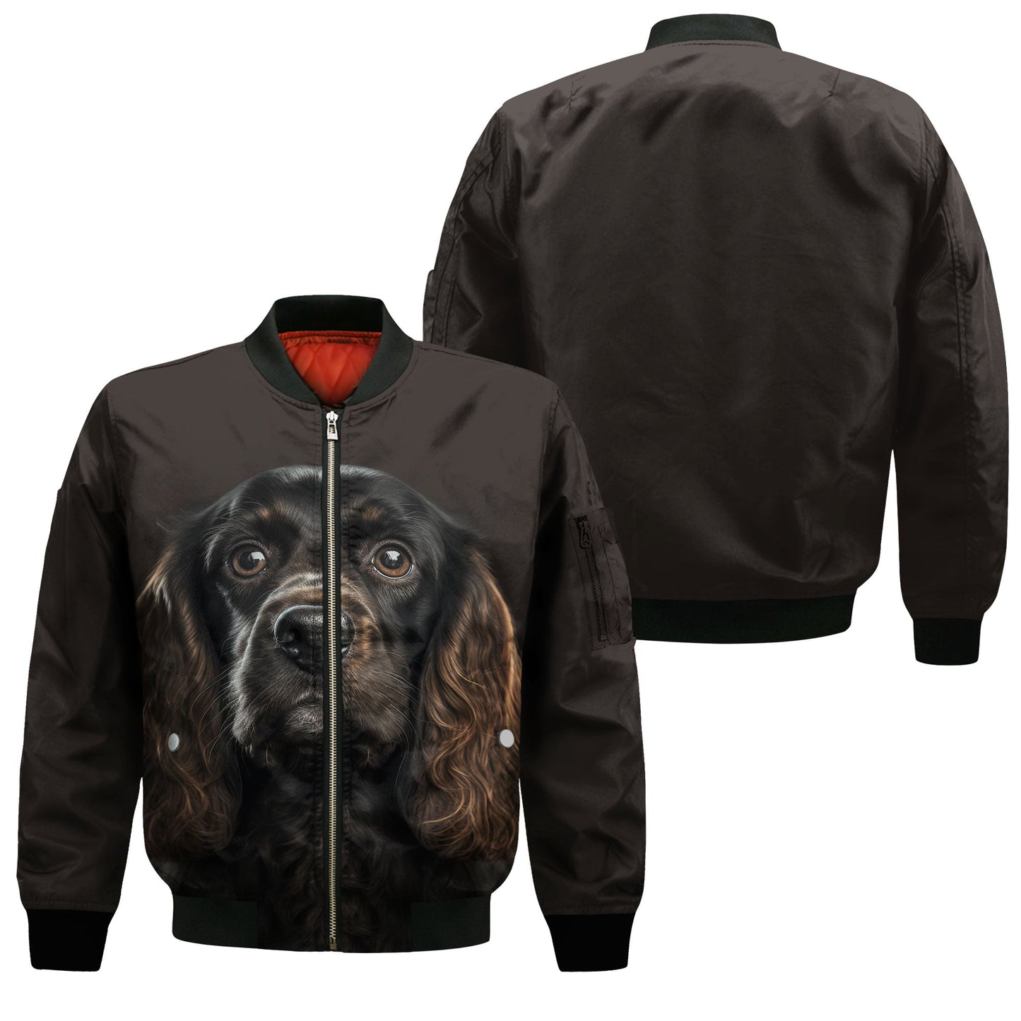 Cocker Spaniel AI - Unisex 3D Graphic Bomber Jacket