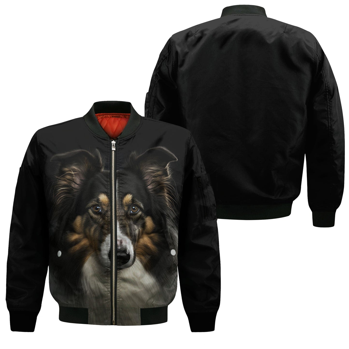 Collie AI - Unisex 3D Graphic Bomber Jacket