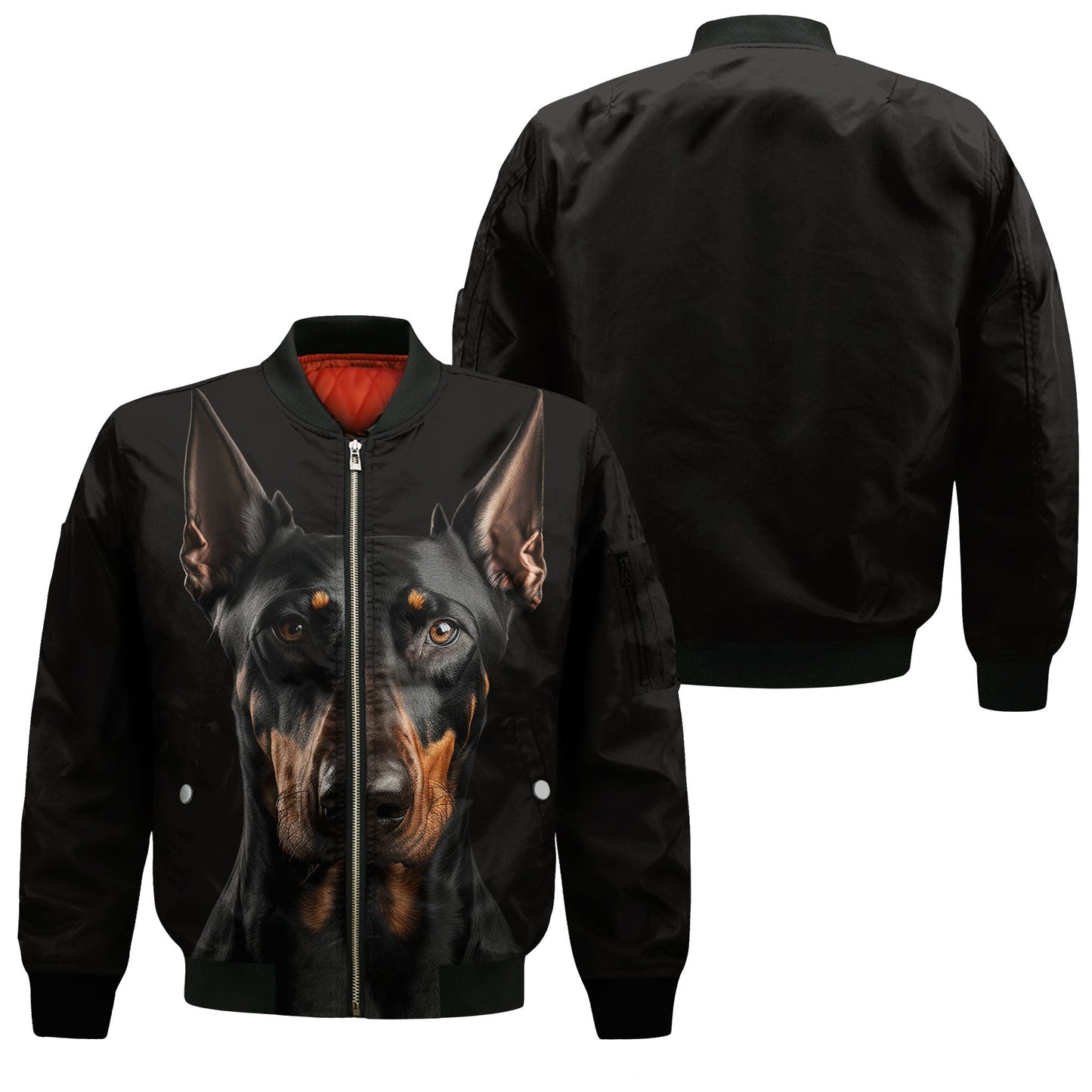 Doberman Pinscher AI - Unisex 3D Graphic Bomber Jacket