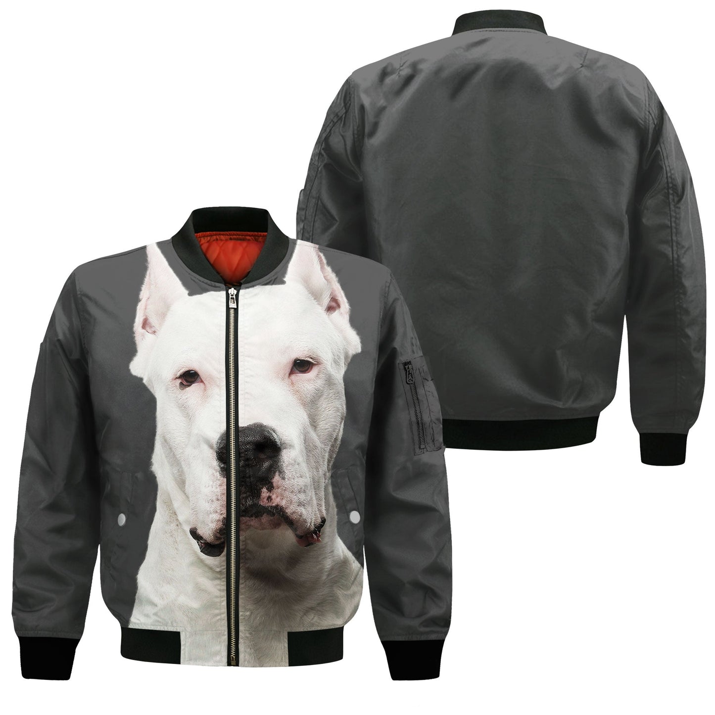 Dogo Argentino - Unisex 3D Graphic Bomber Jacket