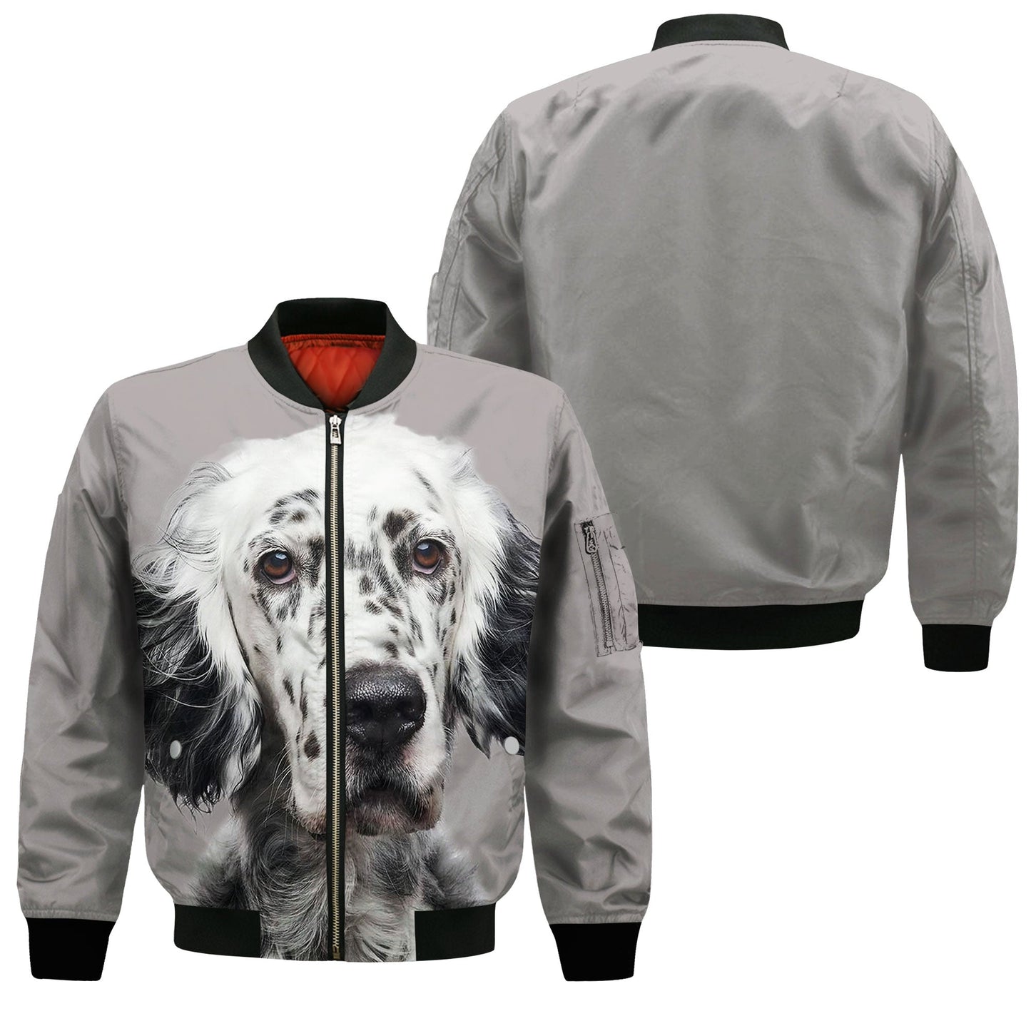 English Setter - Unisex 3D Graphic Bomber Jacket