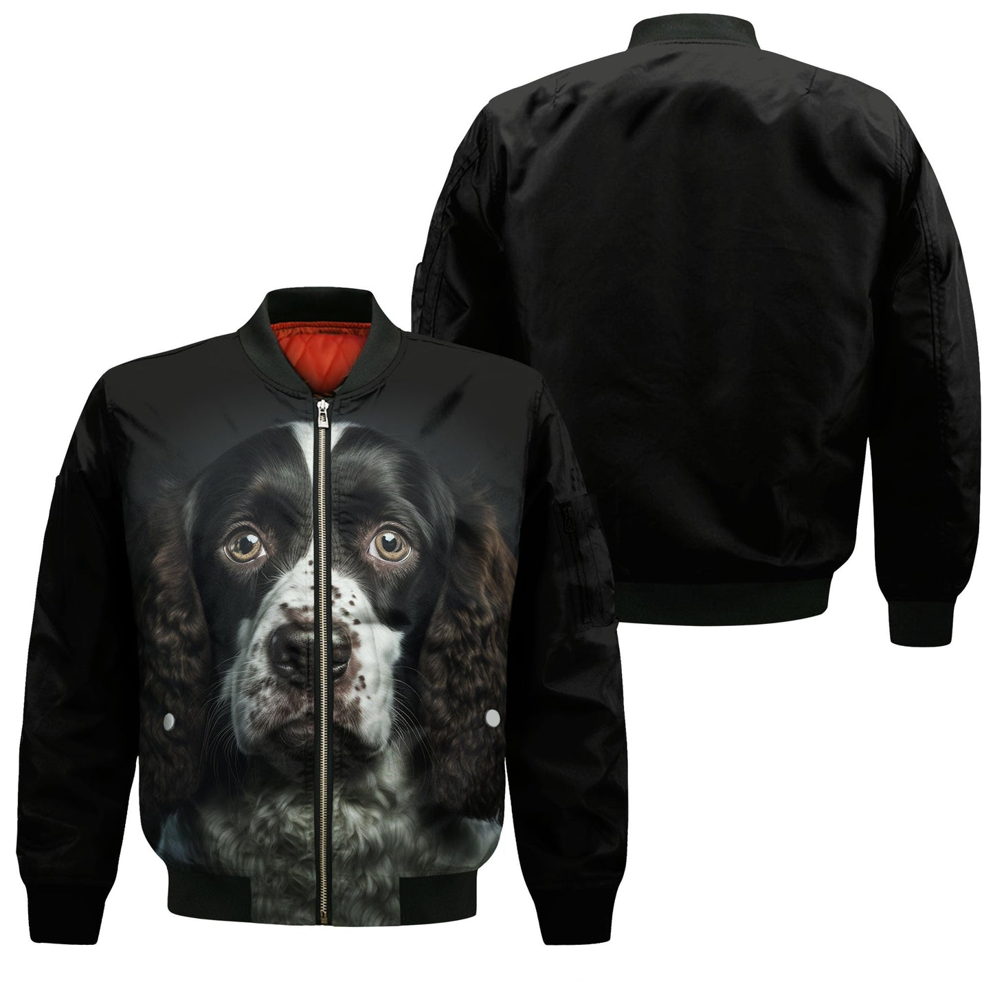 English Springer Spaniel AI - Unisex 3D Graphic Bomber Jacket