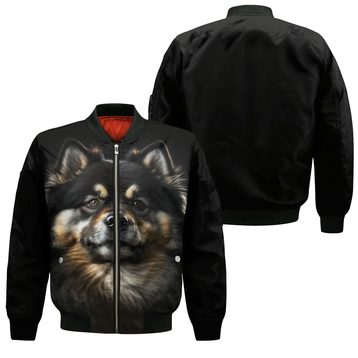 Flat Coated Retriever AI - Unisex 3D Graphic Bomber Jacket