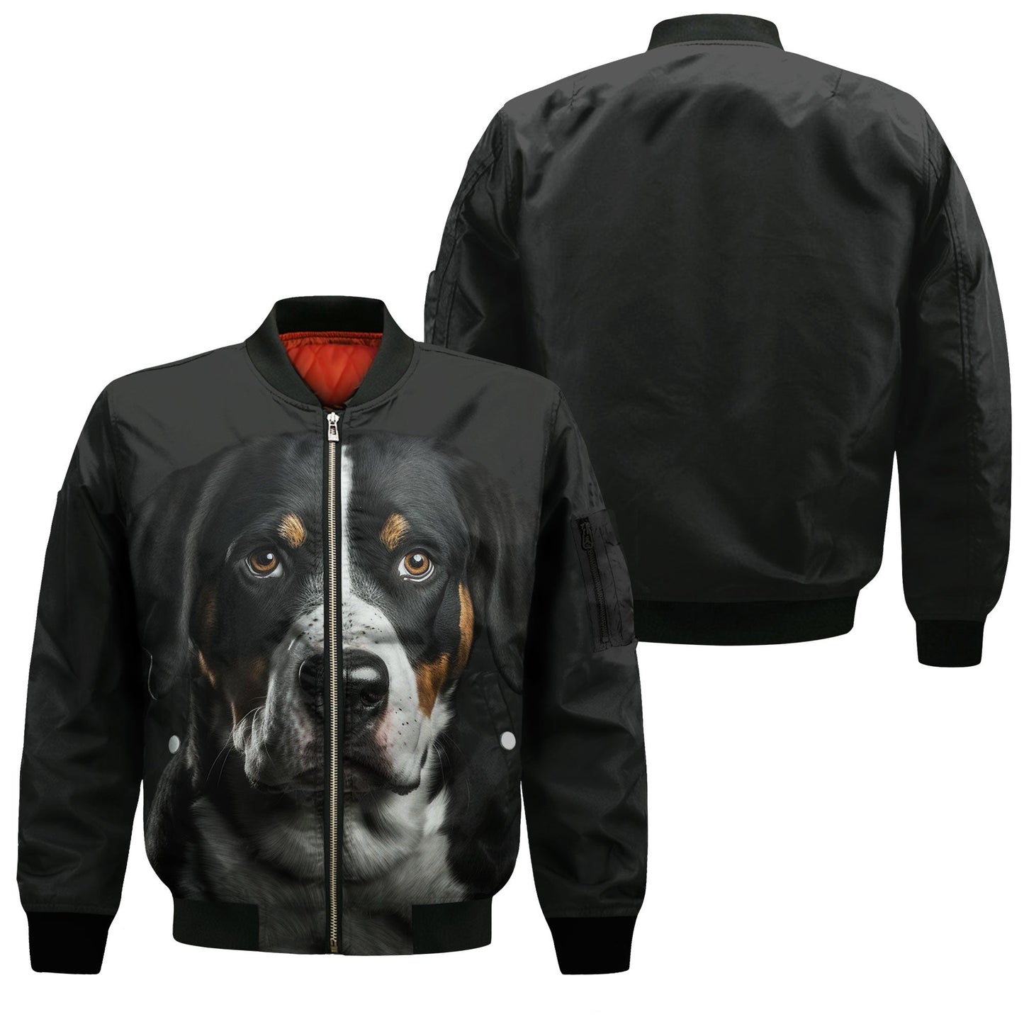 Greater Swiss Mountain Dog AI - Unisex 3D Graphic Bomber Jacket