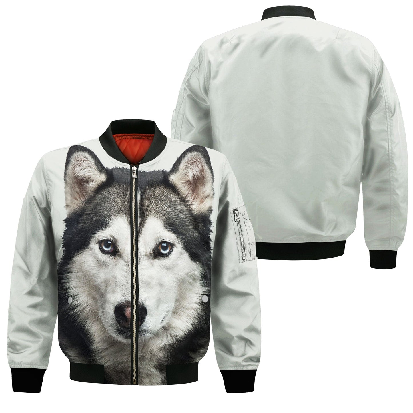 Husky - Unisex 3D Graphic Bomber Jacket