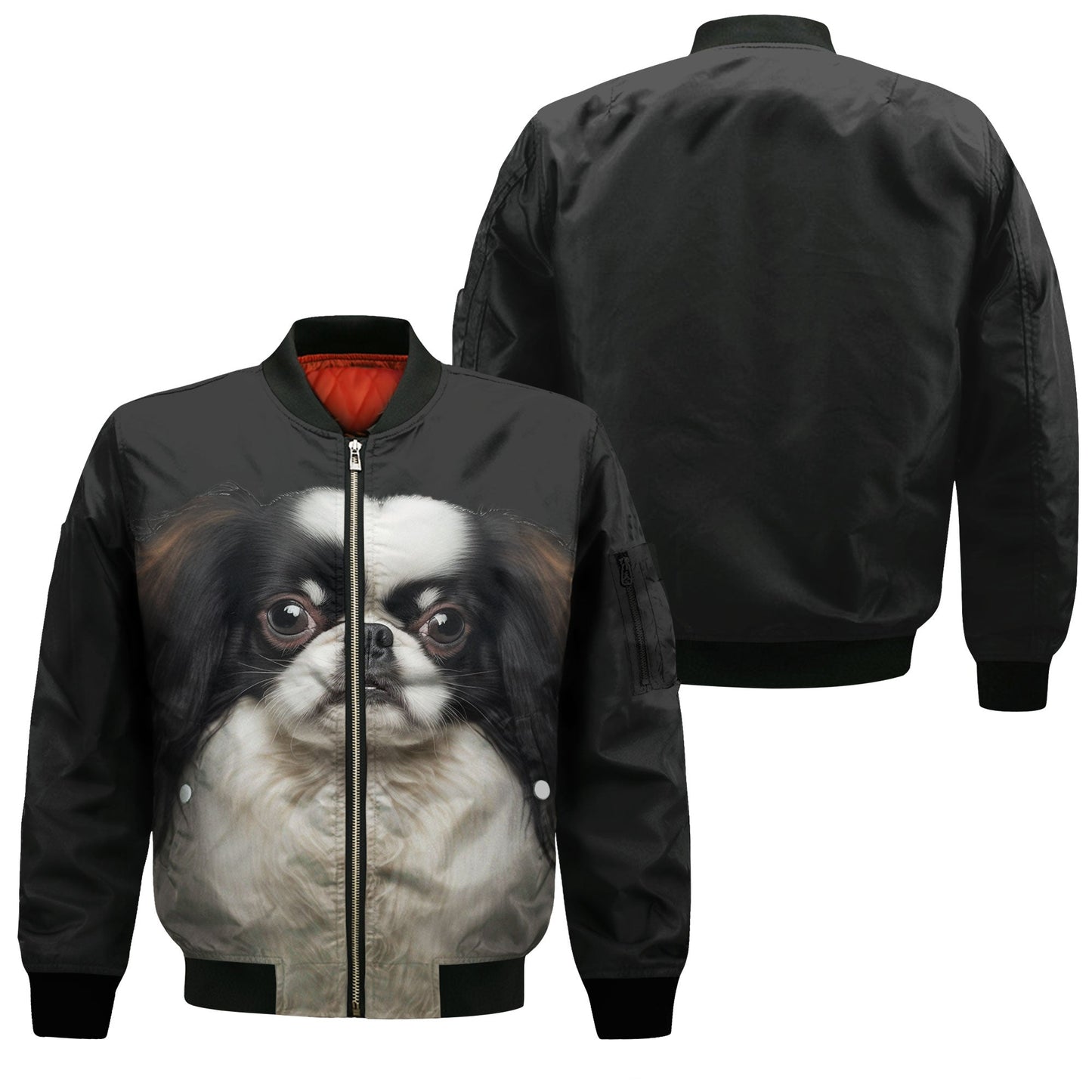 Japanese Chin AI - Unisex 3D Graphic Bomber Jacket