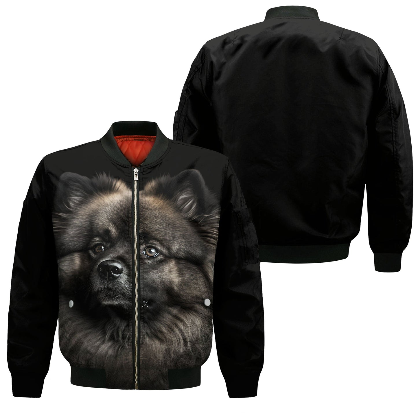 Keeshond AI - Unisex 3D Graphic Bomber Jacket
