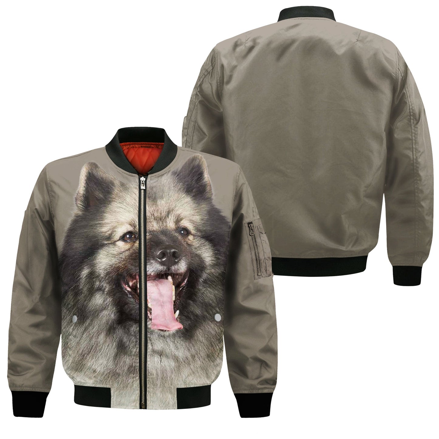 Keeshound - Unisex 3D Graphic Bomber Jacket