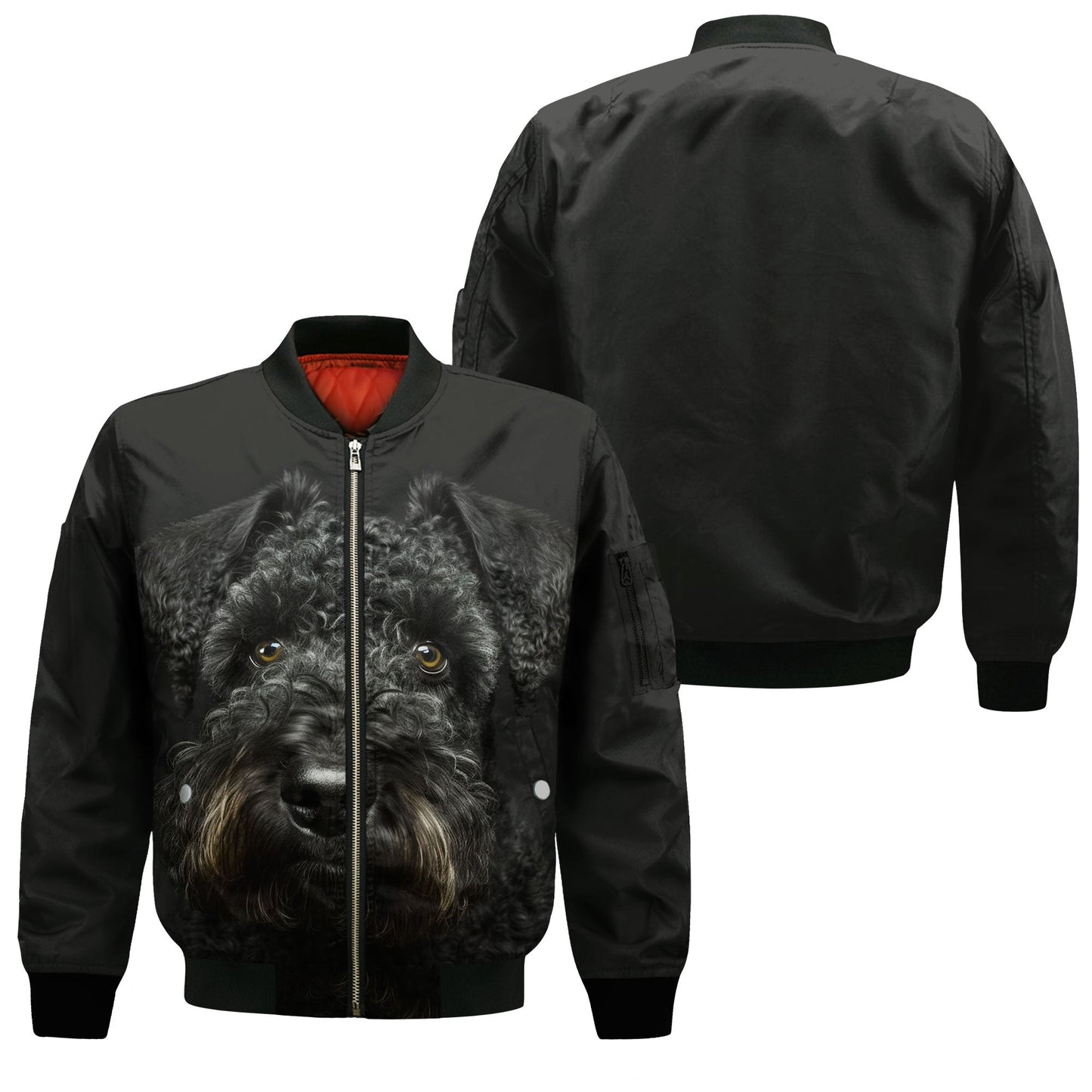 Kerry Blue Terrier AI - Unisex 3D Graphic Bomber Jacket