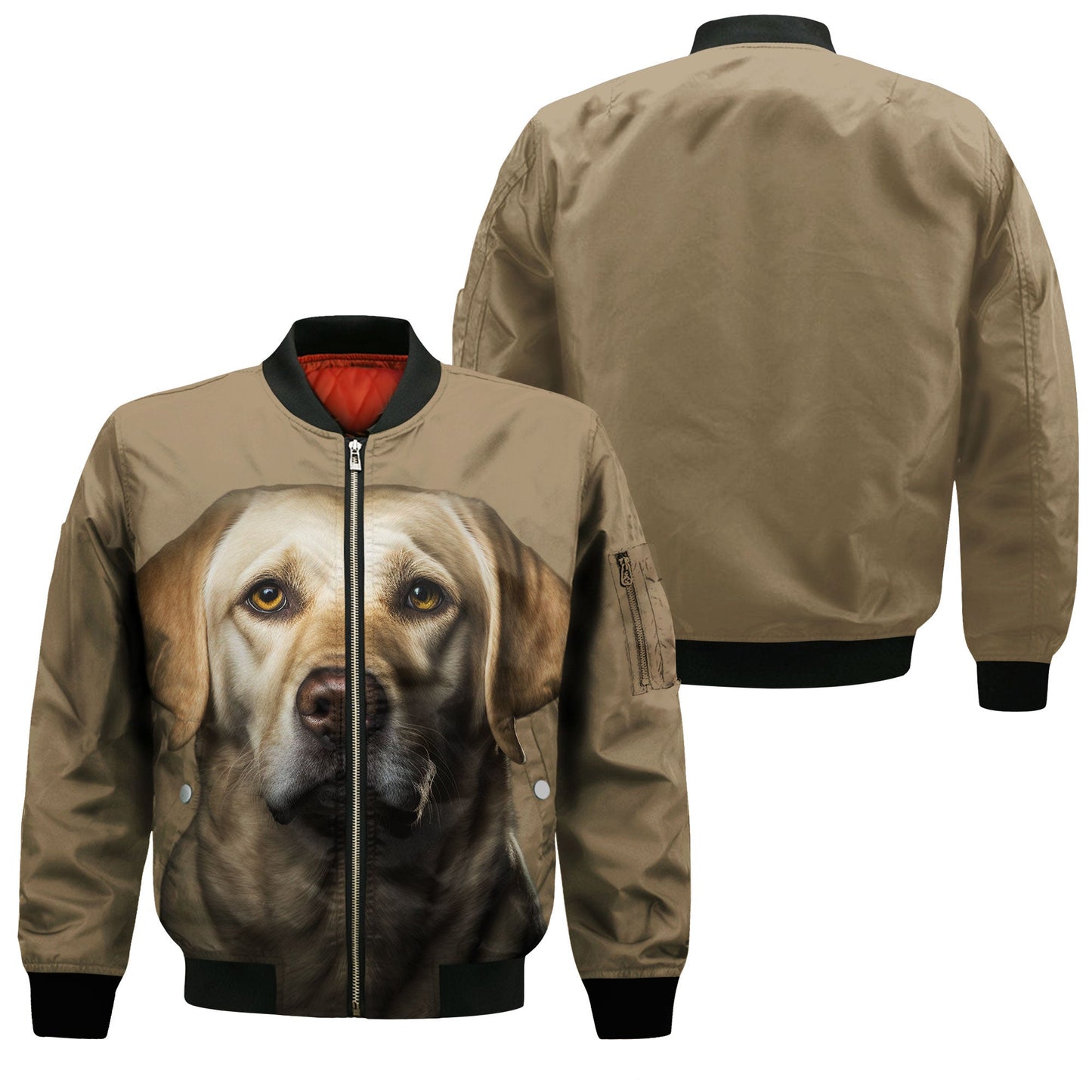 Labrador Retriever 2 AI - Unisex 3D Graphic Bomber Jacket