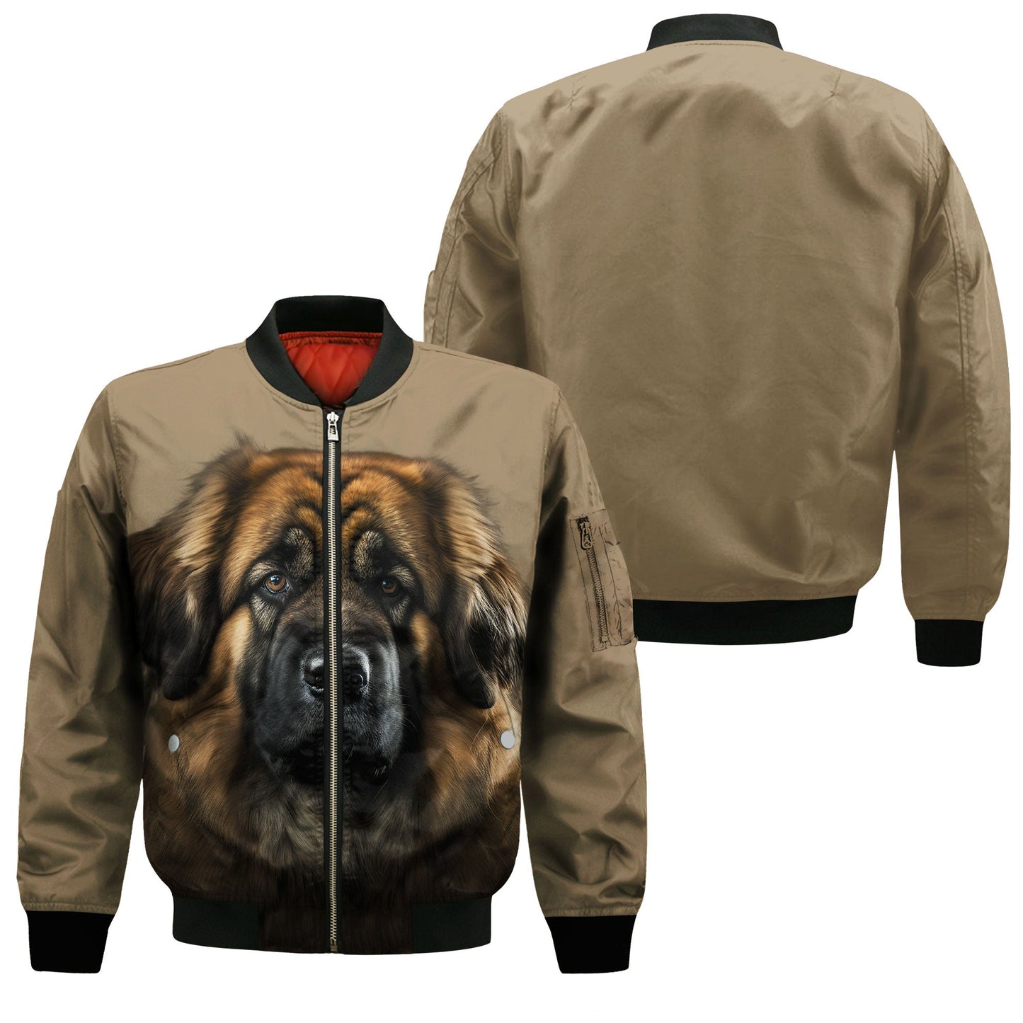 Leonberger AI - Unisex 3D Graphic Bomber Jacket