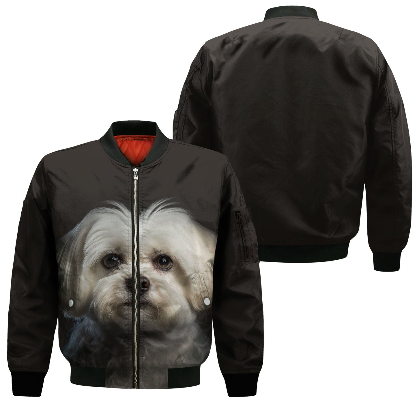 Maltese AI - Unisex 3D Graphic Bomber Jacket