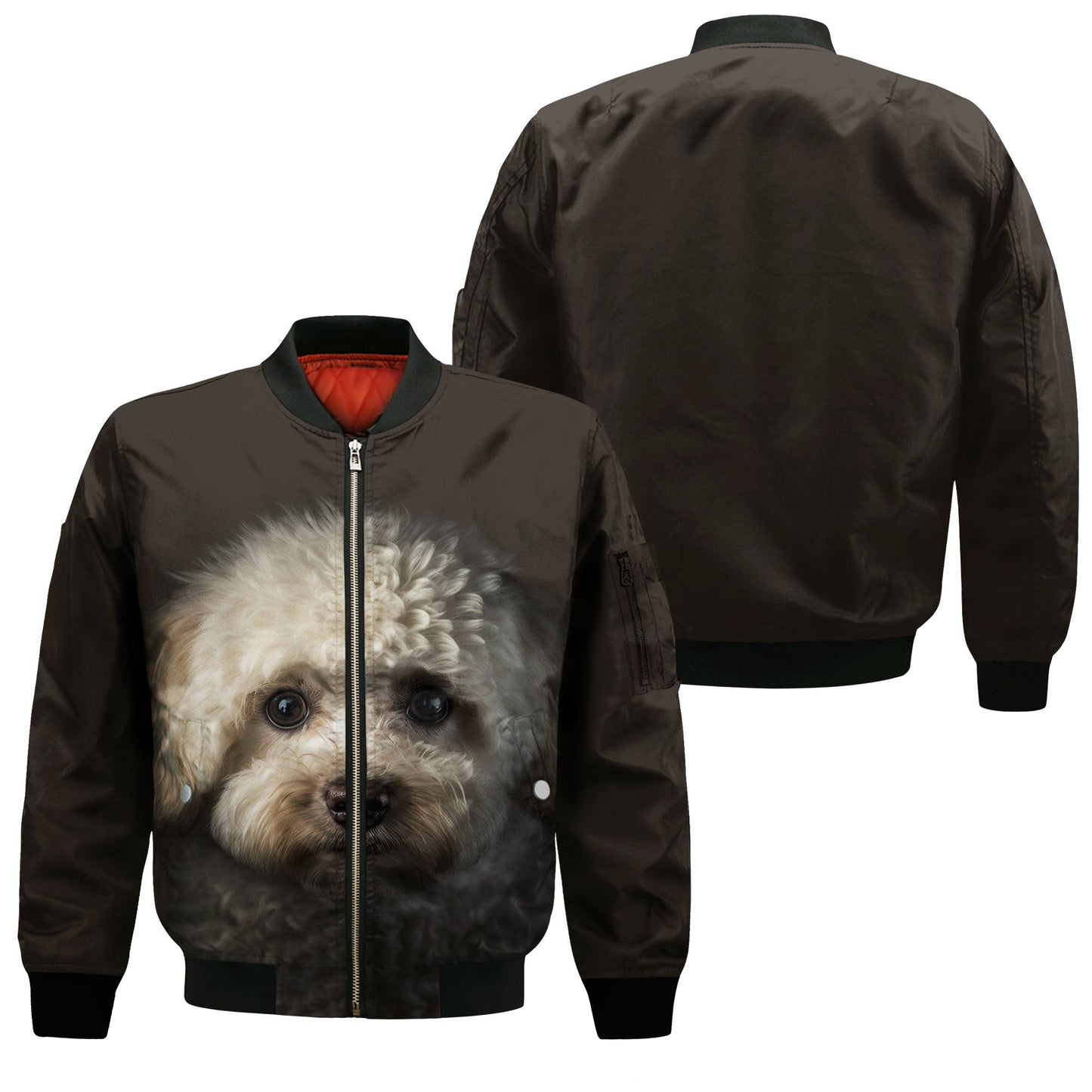 Maltipoo AI - Unisex 3D Graphic Bomber Jacket