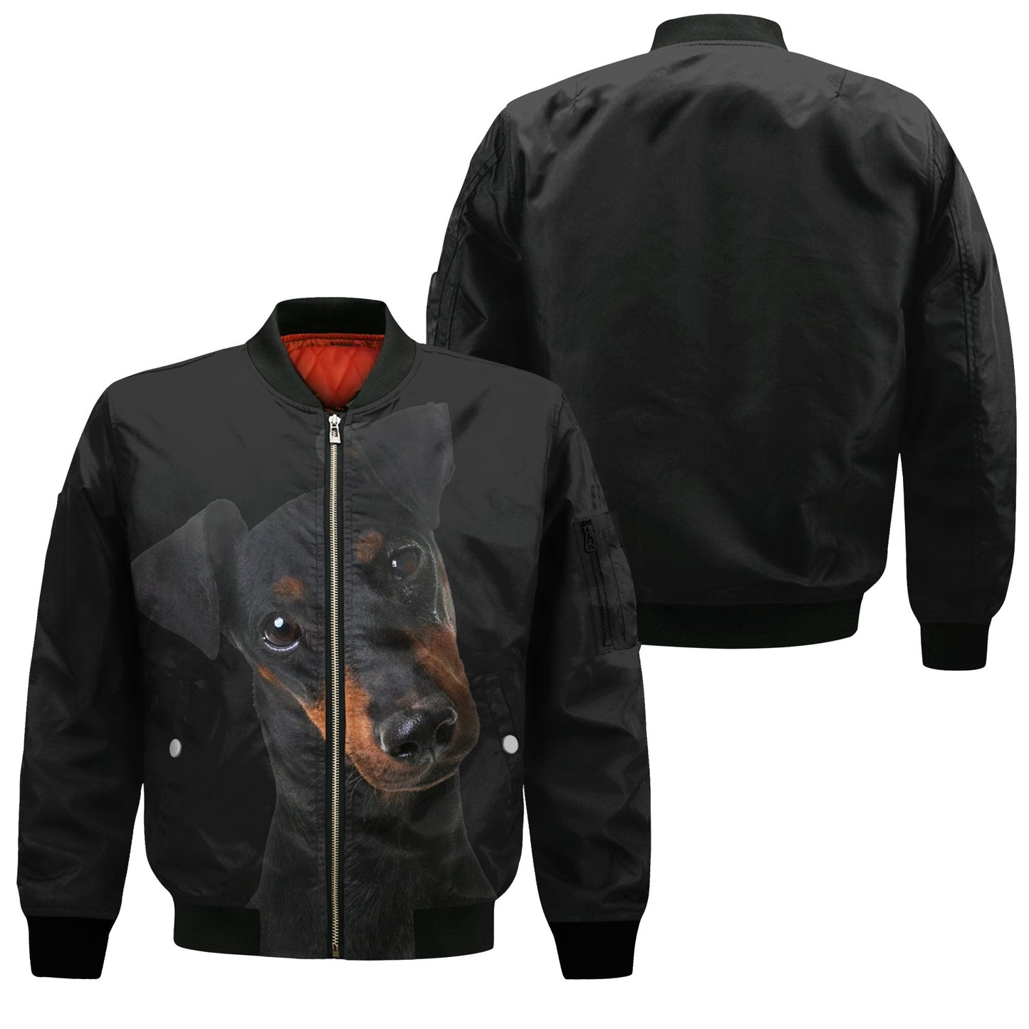Manchester Terrier - Unisex 3D Graphic Bomber Jacket
