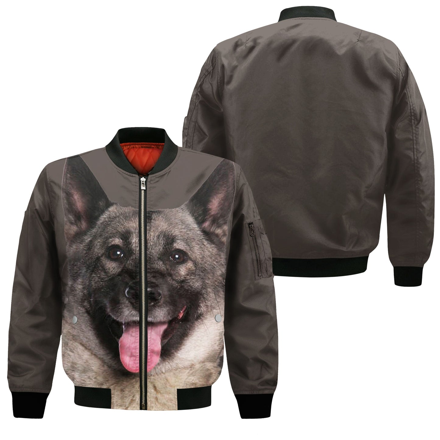 Norwegian Elkhound - Unisex 3D Graphic Bomber Jacket