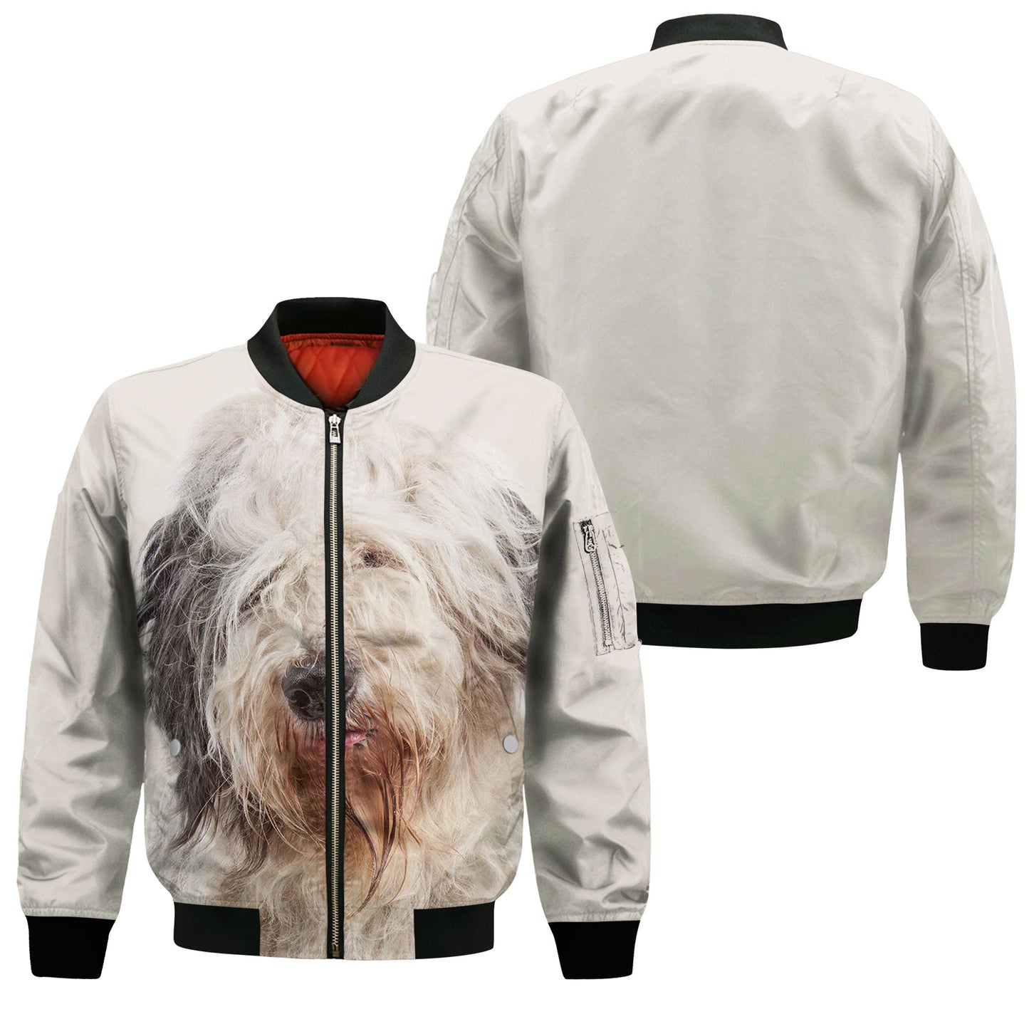 Old English Sheepdog - Unisex 3D Graphic Bomber Jacket