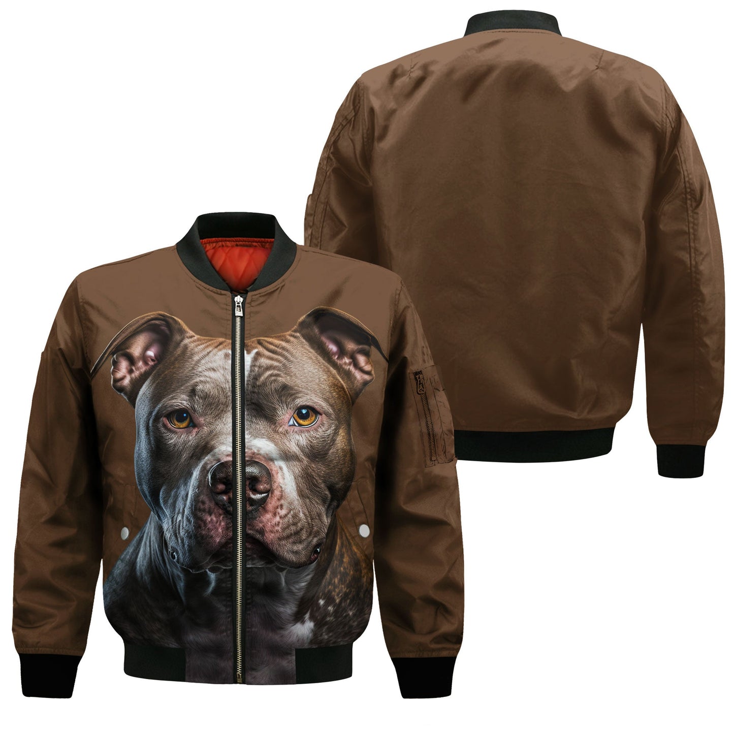 Pitbull AI - Unisex 3D Graphic Bomber Jacket