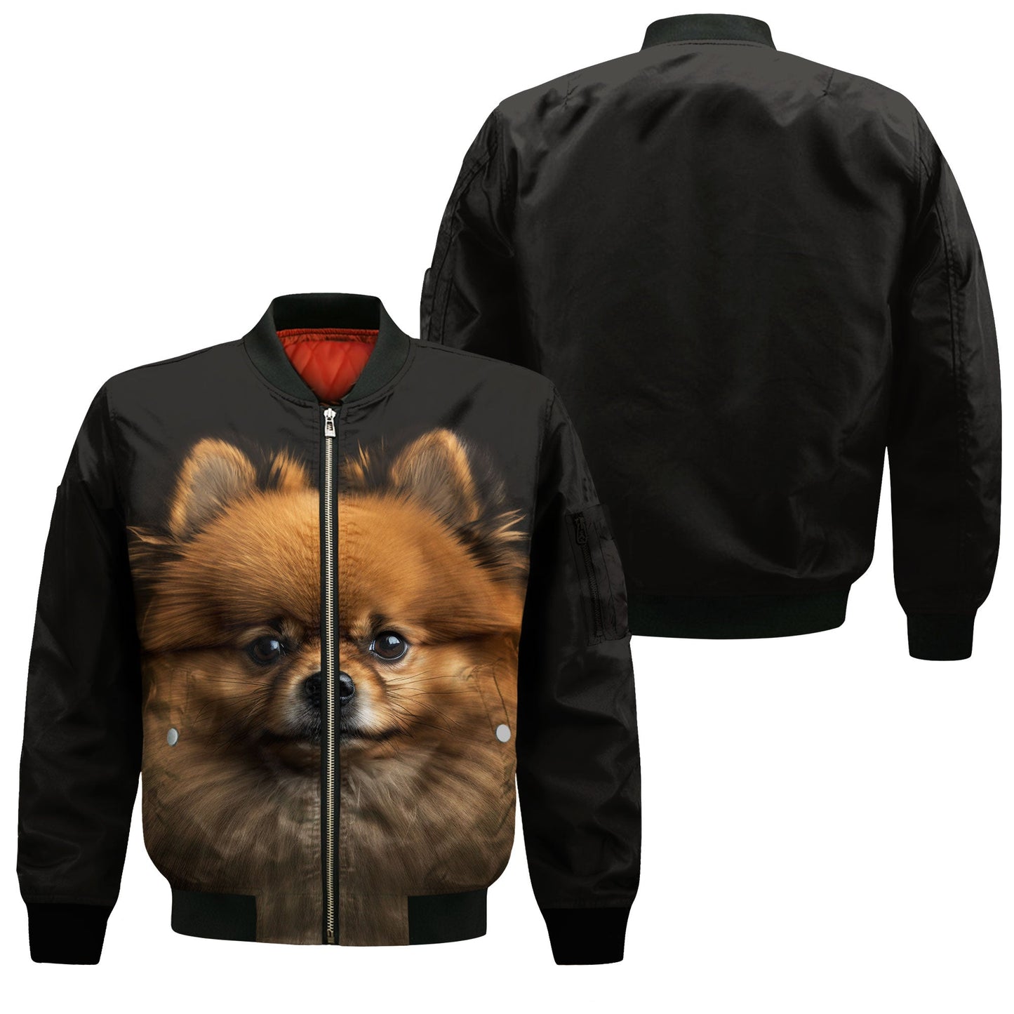Pomeranian AI - Unisex 3D Graphic Bomber Jacket