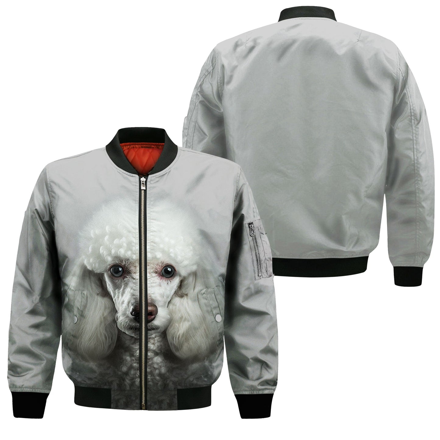 Poodle 1 AI - Unisex 3D Graphic Bomber Jacket