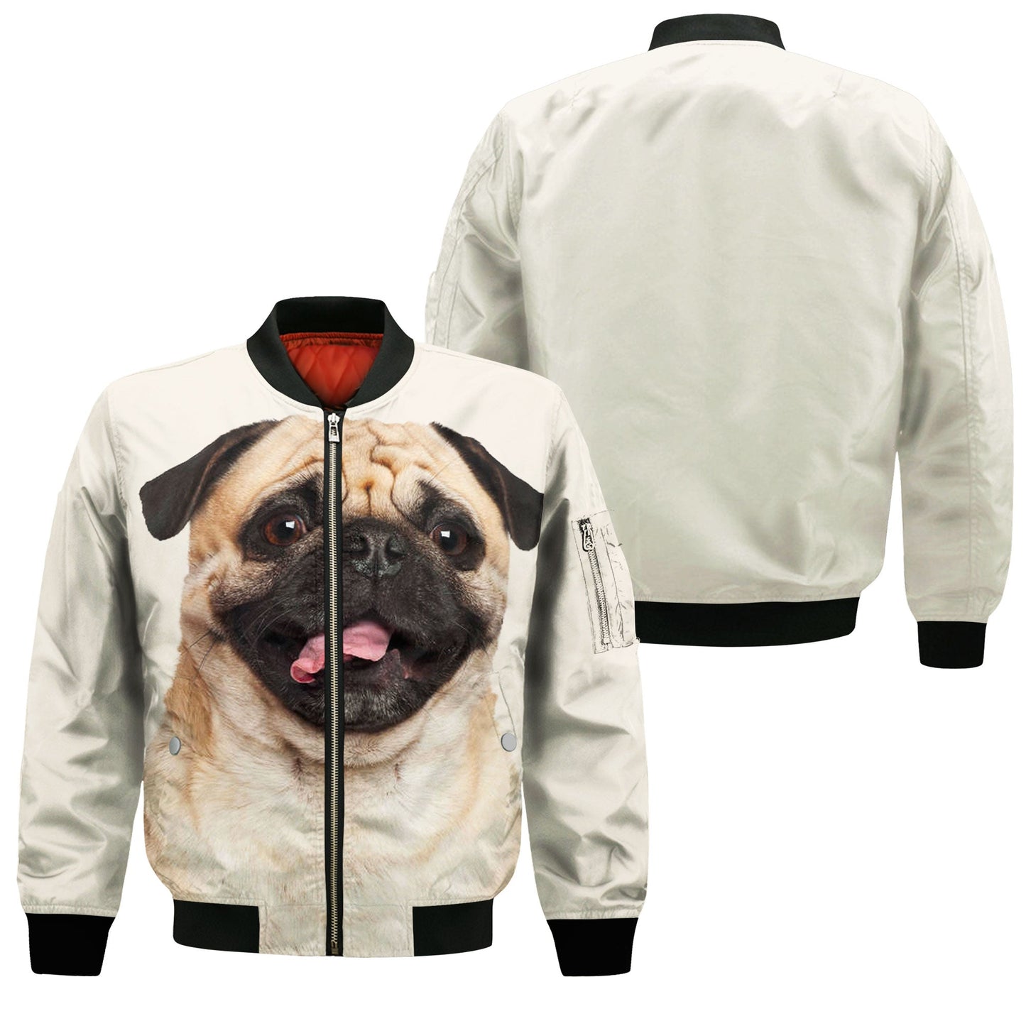 Pug - Unisex 3D Graphic Bomber Jacket