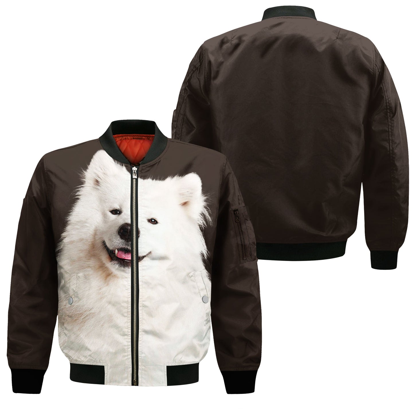 Samoyed - Unisex 3D Graphic Bomber Jacket