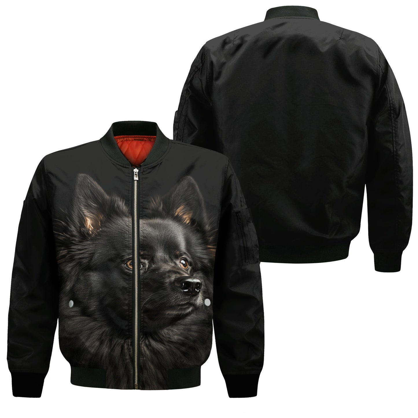 Schipperke AI - Unisex 3D Graphic Bomber Jacket