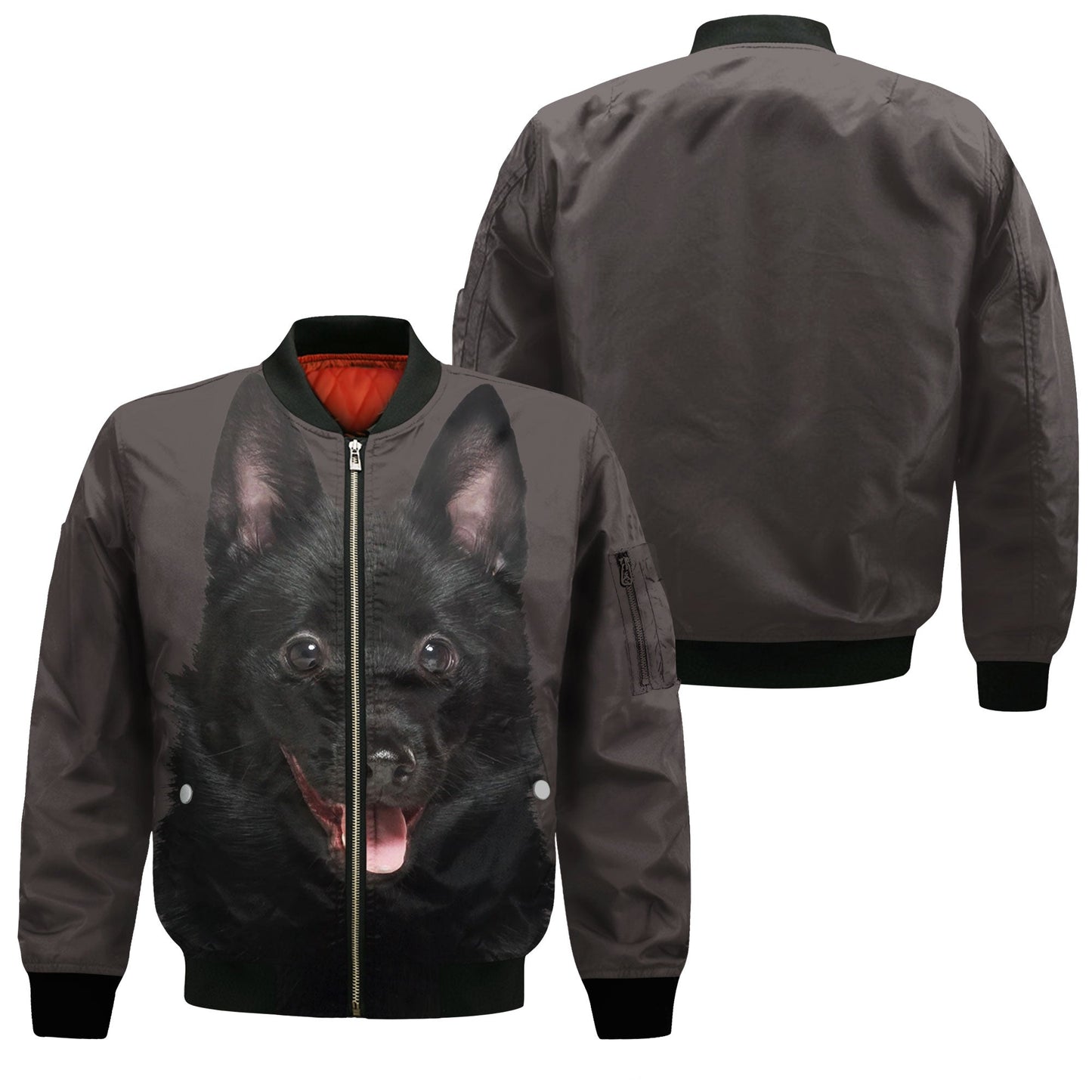Schipperke - Unisex 3D Graphic Bomber Jacket