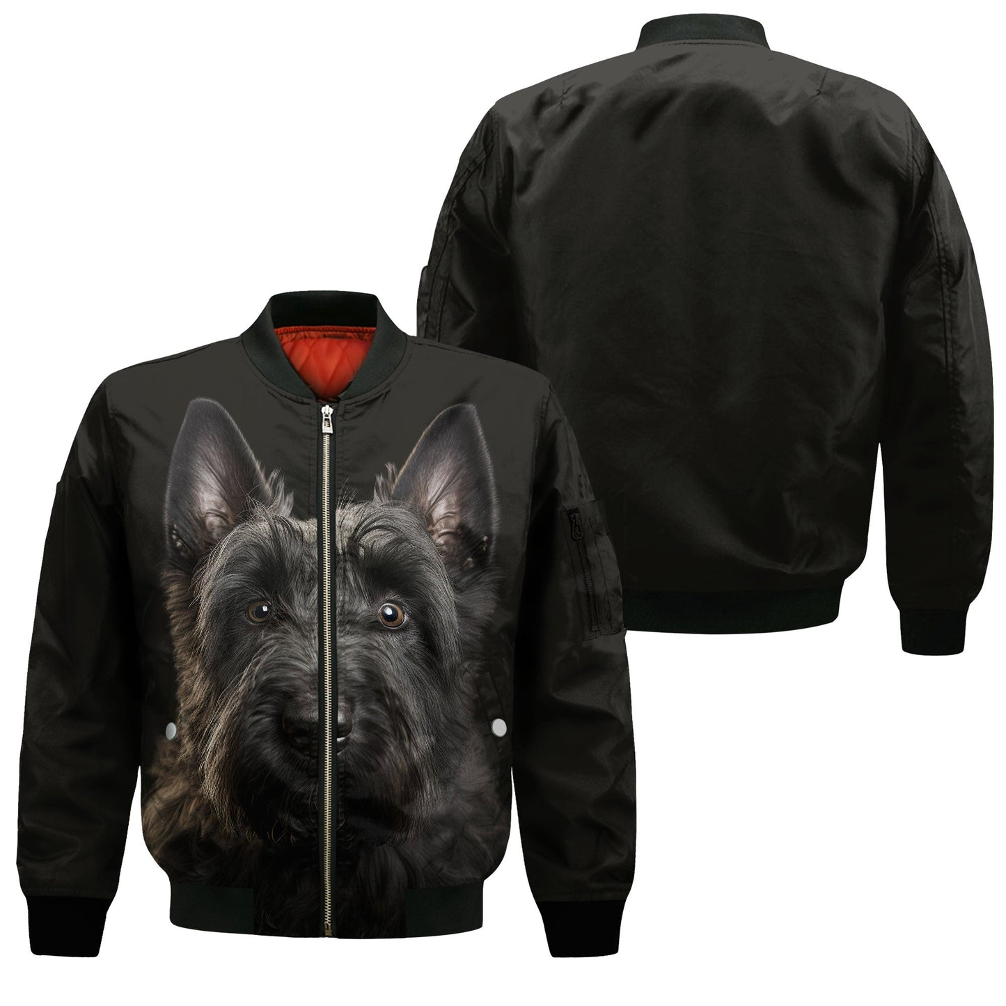 Scottish Terrier AI - Unisex 3D Graphic Bomber Jacket