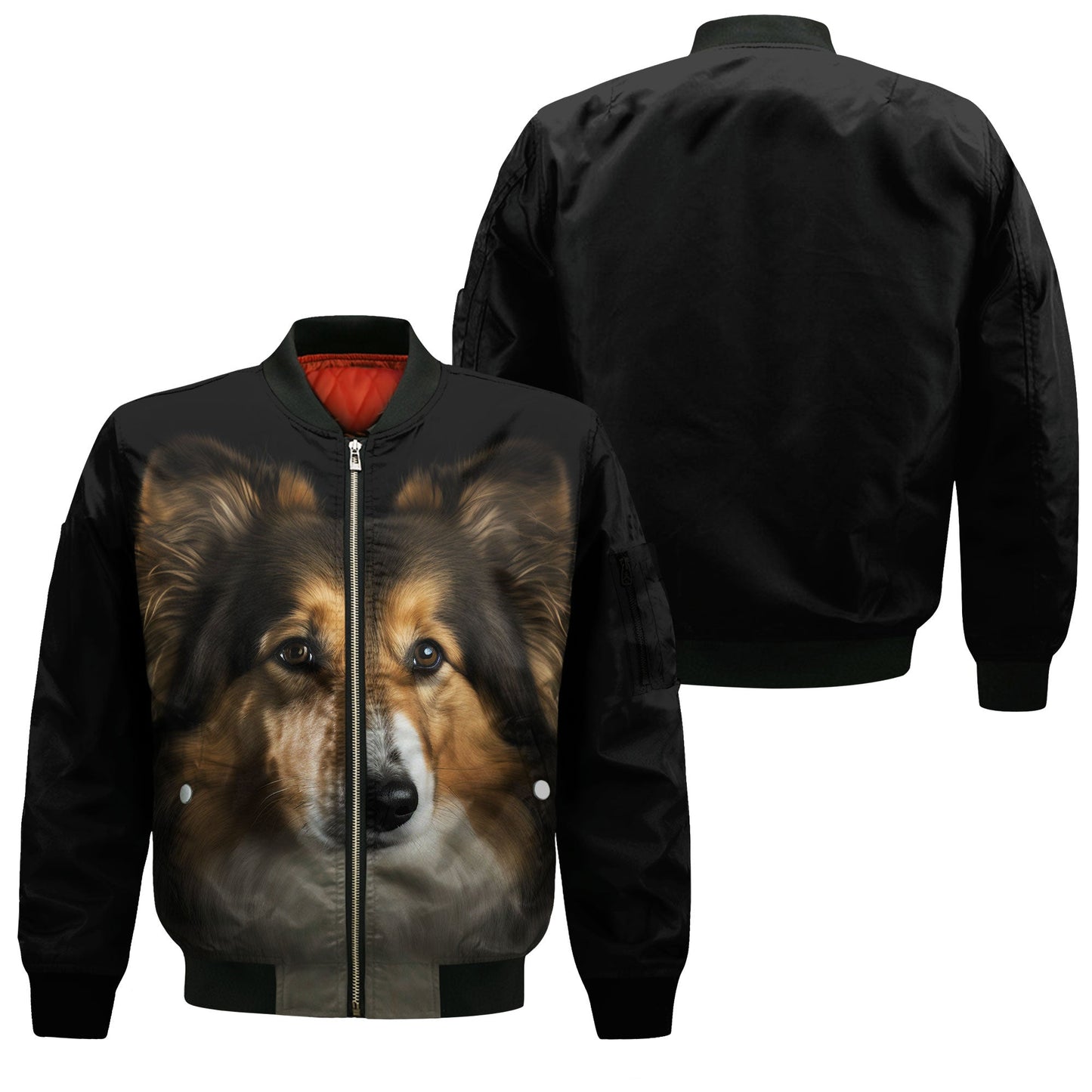 Shetland Sheepdog AI - Unisex 3D Graphic Bomber Jacket