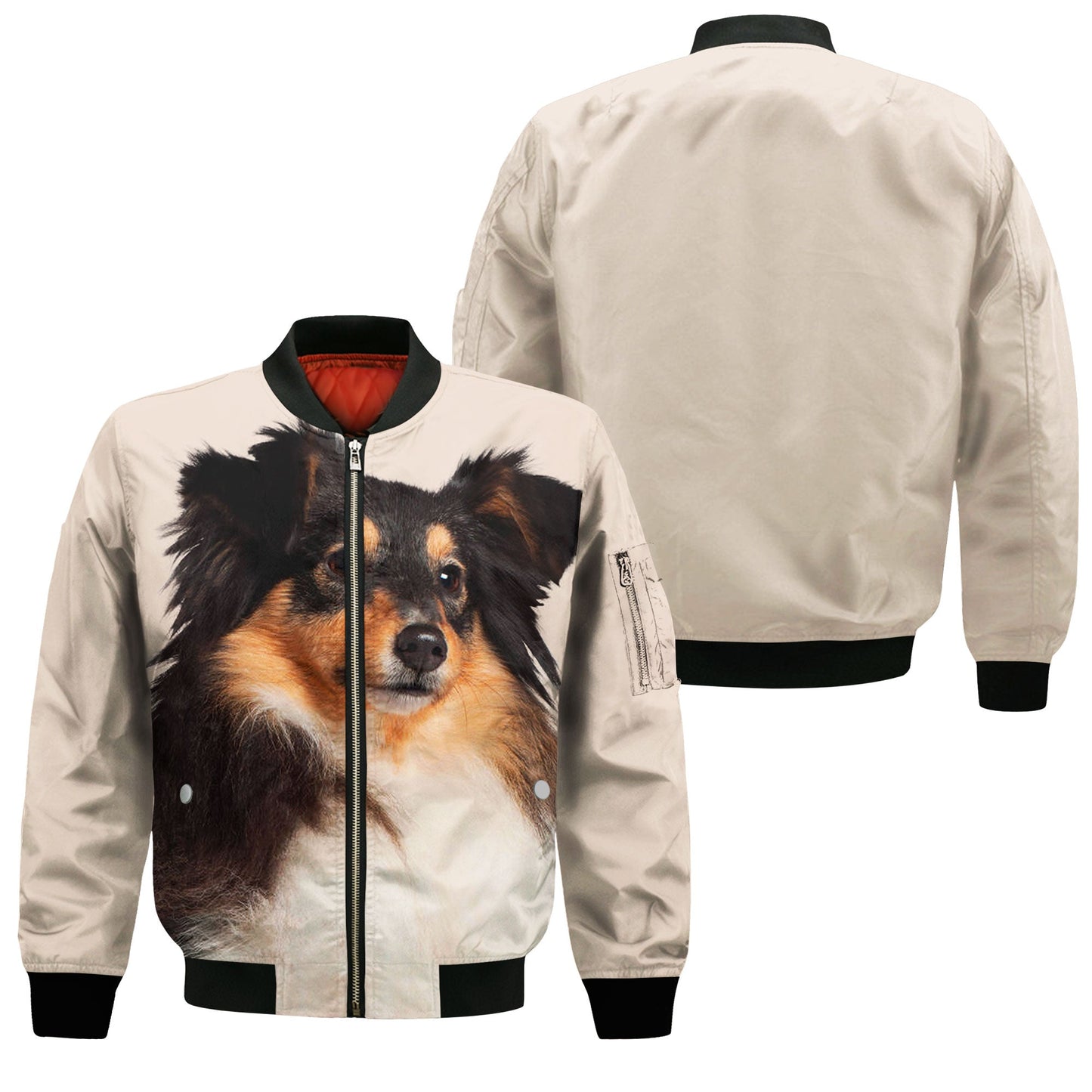 Shetland Sheepdog - Unisex 3D Graphic Bomber Jacket
