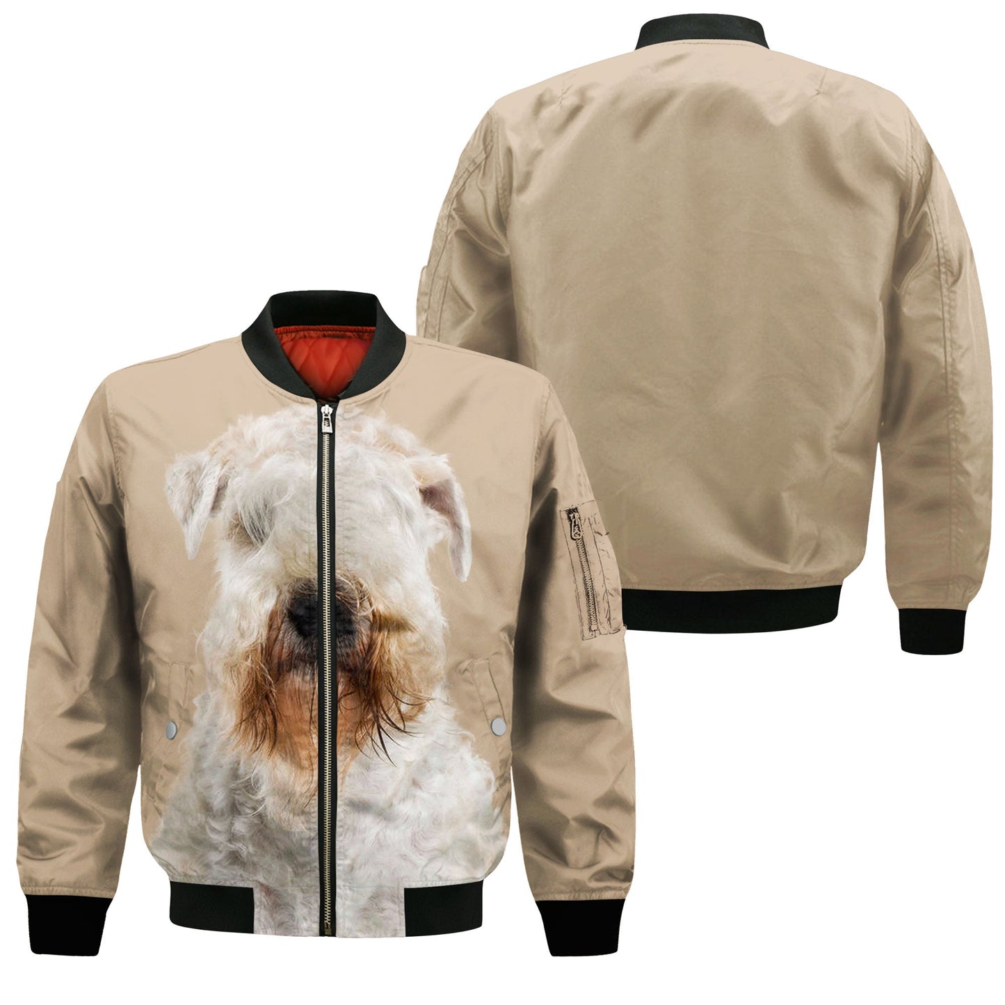 Soft-coated Wheaten Terrier - Unisex 3D Graphic Bomber Jacket
