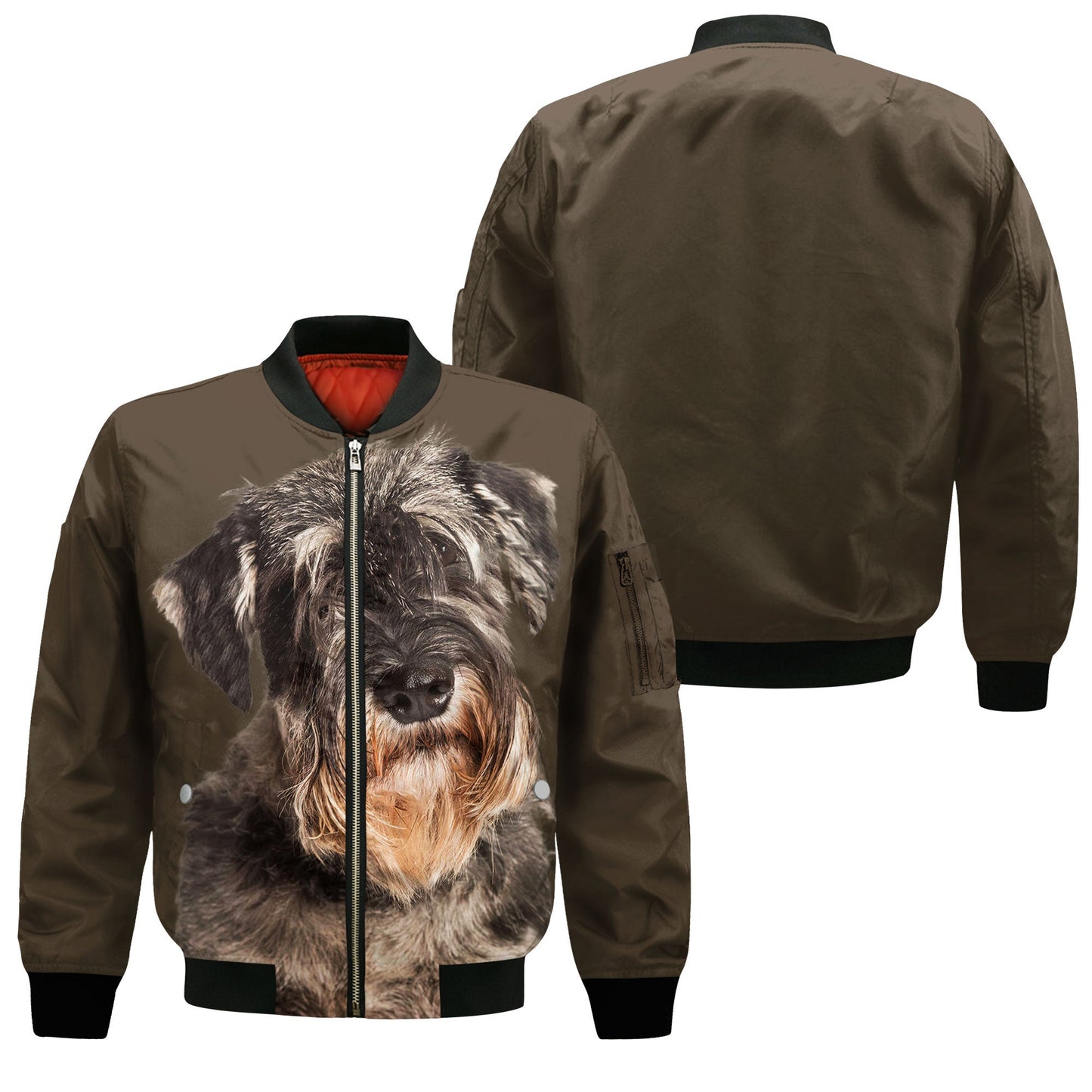 Standard Schnauzer - Unisex 3D Graphic Bomber Jacket