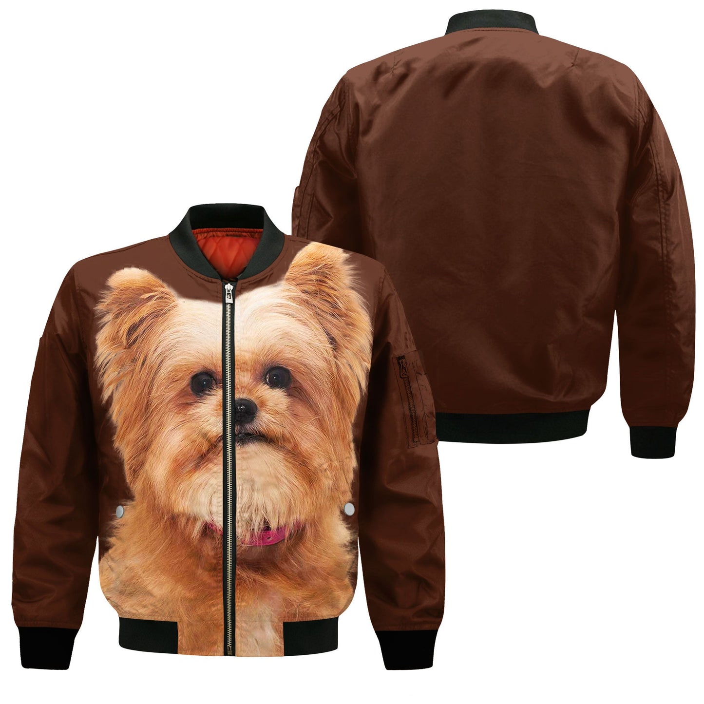 Yorkie Pom - Unisex 3D Graphic Bomber Jacket