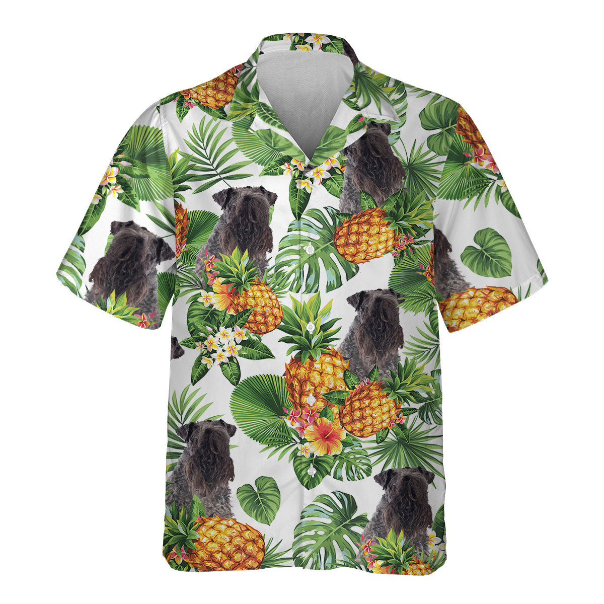 Kerry Blue Terrier - Tropical Pattern Hawaiian Shirt
