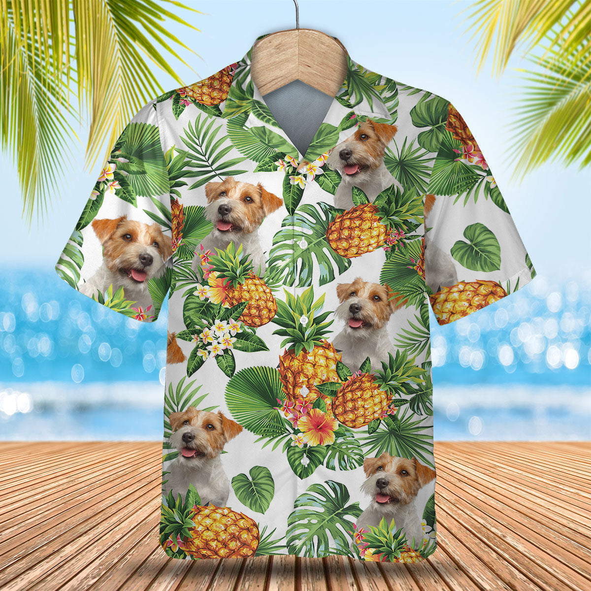 Jack Russell Terrier - Tropical Pattern Hawaiian Shirt