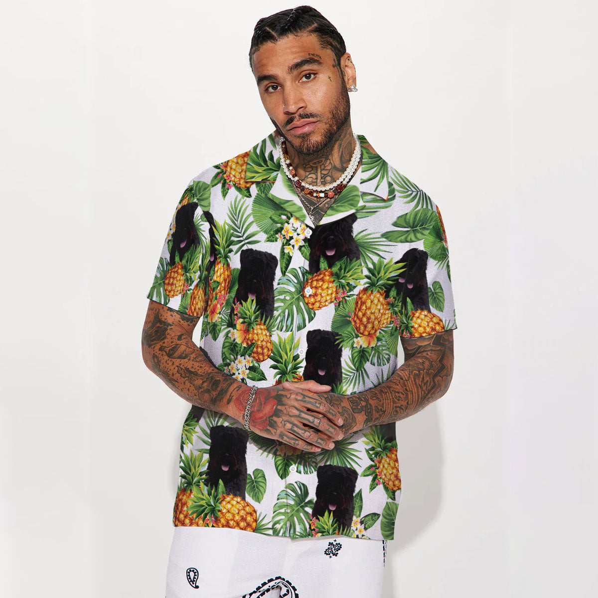 Bouvier - Tropical Pattern Hawaiian Shirt