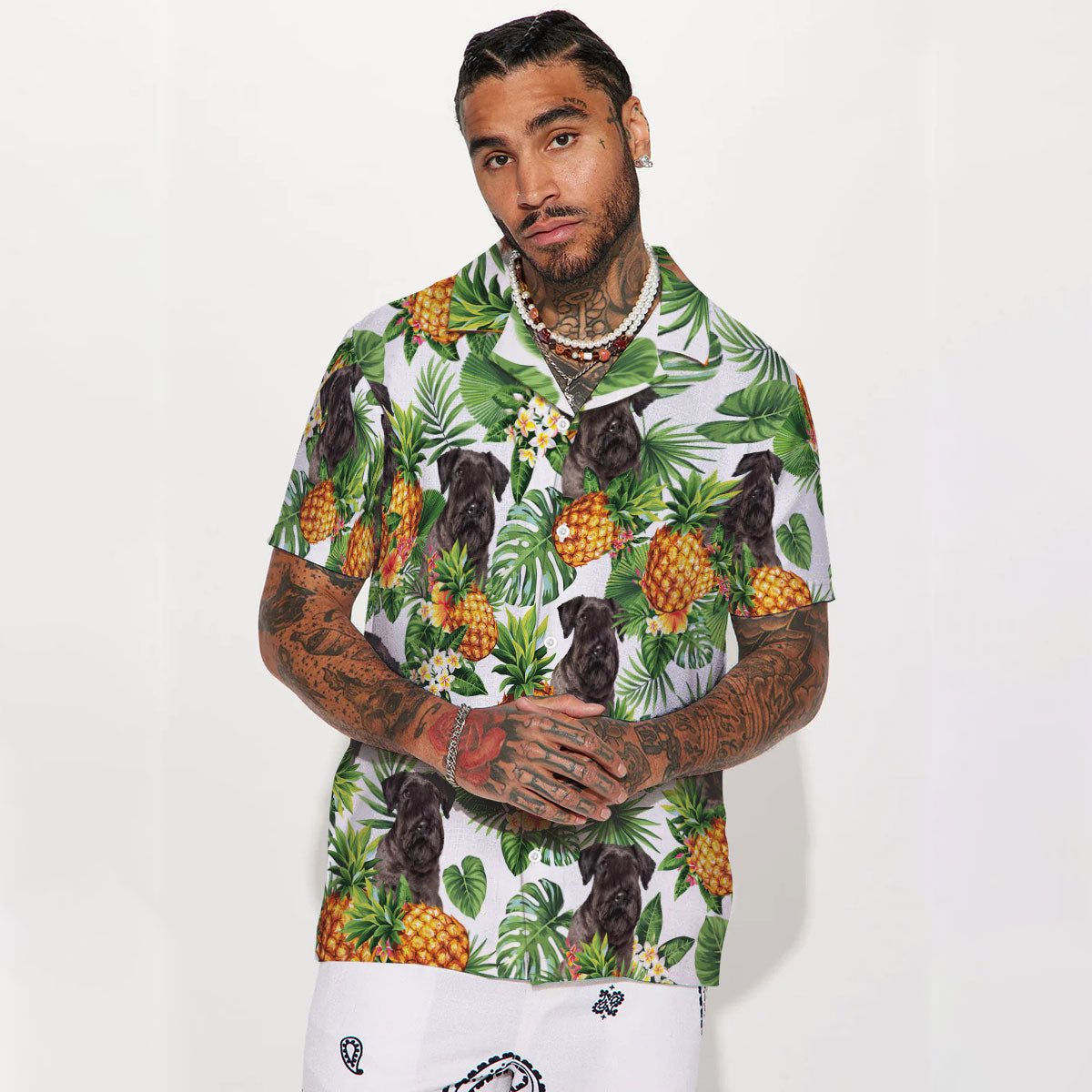 Cesky Terrier - Tropical Pattern Hawaiian Shirt