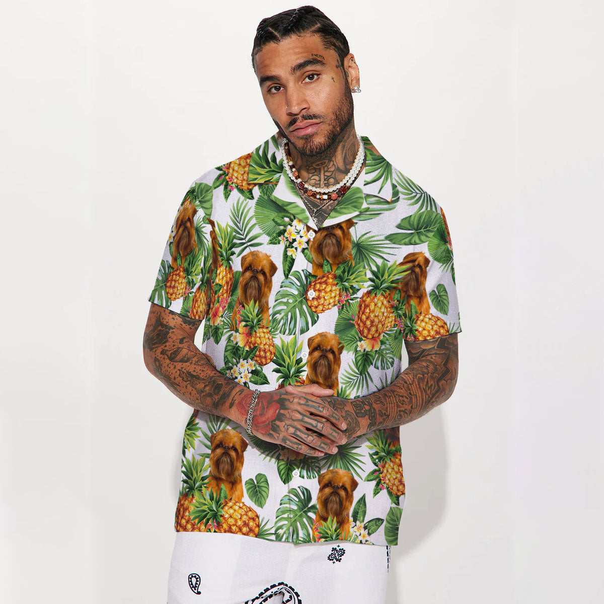 Griffon Brussels - Tropical Pattern Hawaiian Shirt