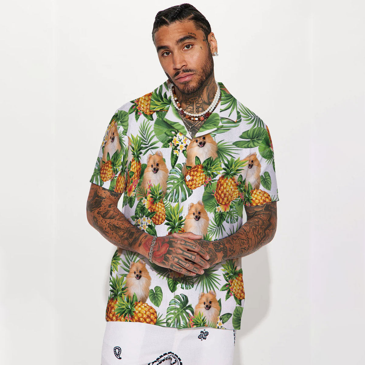 Pomeranian - Tropical Pattern Hawaiian Shirt