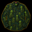 Crosfil Cthulhu Necropolis Long Sleeve Shirt — Green Eldritch Idol All-Over Print