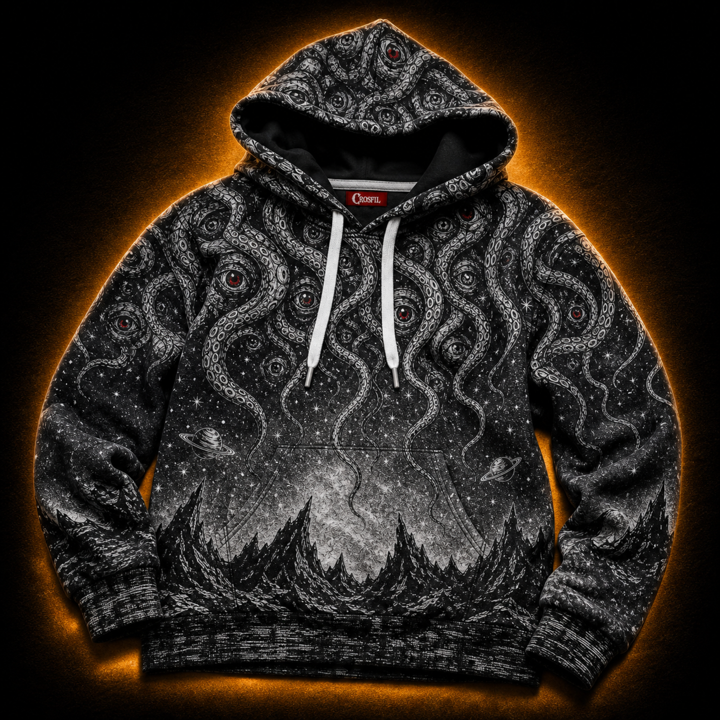 Crosfil Audience Hoodie — Eldritch Cosmic Tentacle Print