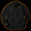 Crosfil Mothman Damask Long Sleeve Shirt — Black Gothic Floral Cryptid Print