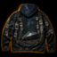 Crosfil Alibi Hoodie — Bigfoot & Alien Campfire Cryptid Print