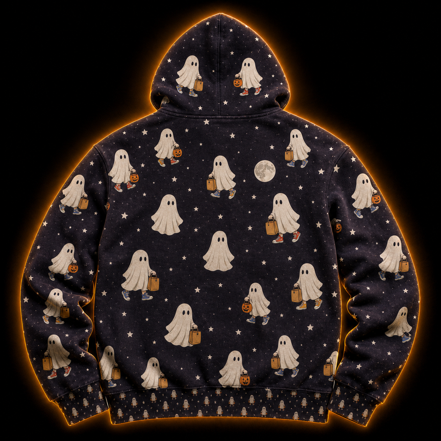 Crosfil Head Count Hoodie — Ghost Costume Halloween Print