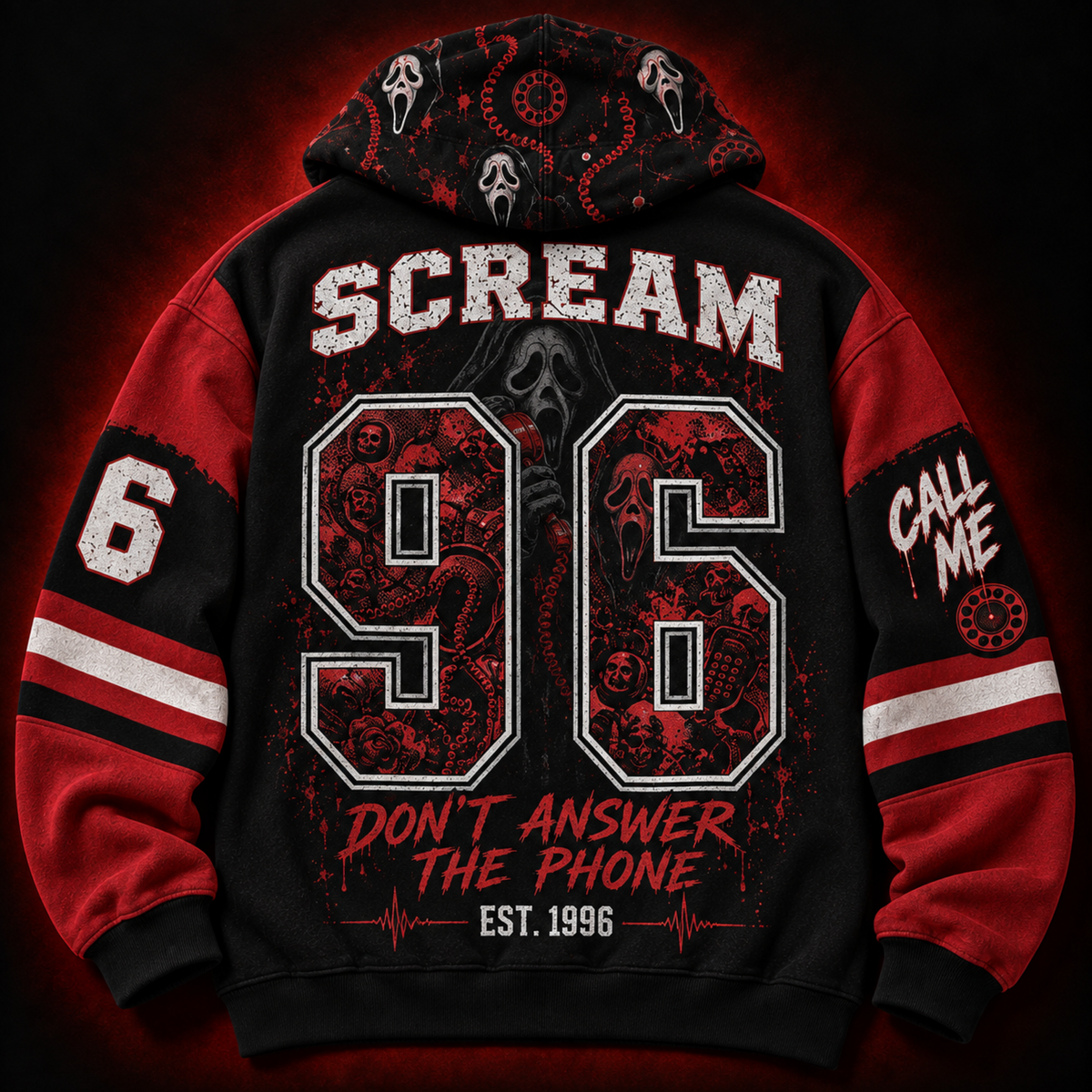 96 Unisex Hoodie — Don't Answer The Phone Print