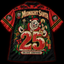 Midnight Santa Hawaiian Shirt — Vintage Horror Clown Christmas Print