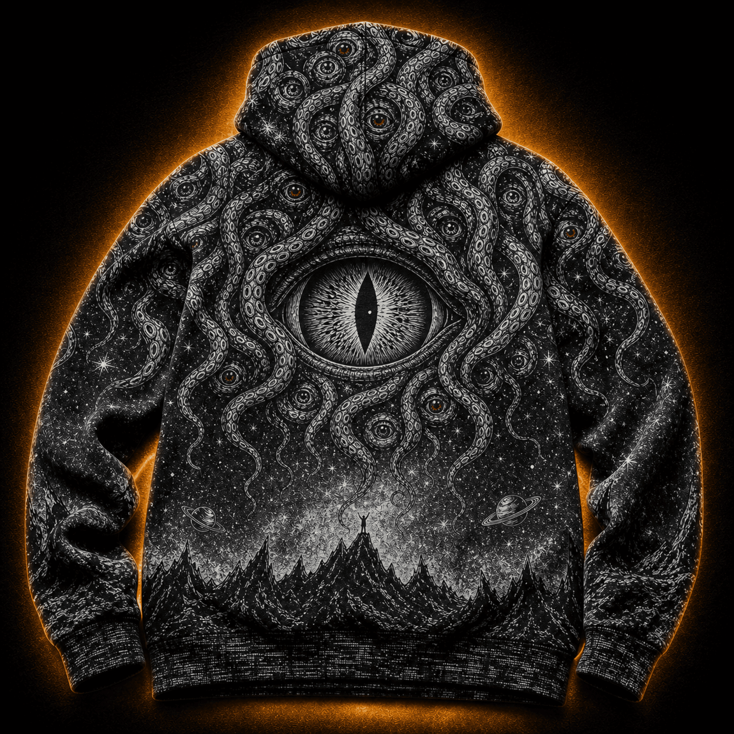 Crosfil Audience Hoodie — Eldritch Cosmic Tentacle Print